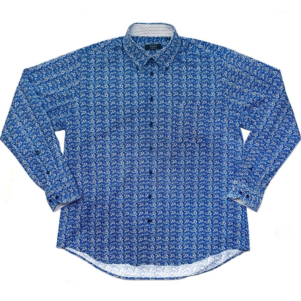 BUGATTI Men's Designer Long Sleeve Dress Shirt Size 44 - NEW